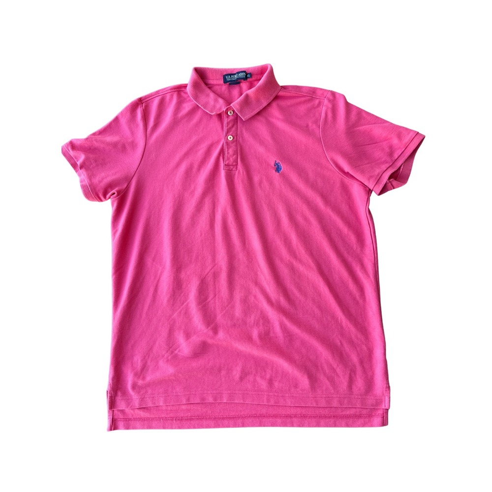 Polo Assn. Performance Pique Polo Men's XL Pink Short Sleeve